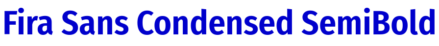 Fira Sans Condensed SemiBold шрифт